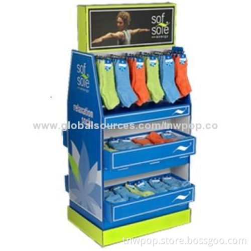 POP Countertop displays, socks rack, strong and eco-friendly, customized sizes and designs